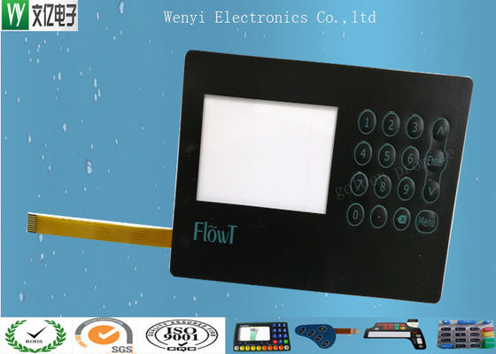 Tastiera LCD blu del commutatore di membrana della finestra con l'adesivo Matte Finish della parte posteriore 3M468